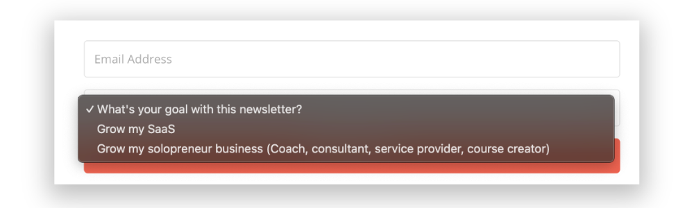 sign-up form question